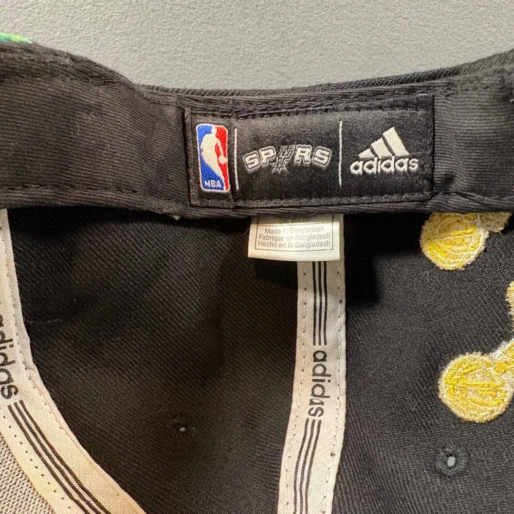 Rare Limited San Antonio Spurs‎ Ring Ceremony Adidas Cap w/ Skyline & Trophies